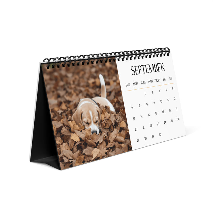 2026 Monthly Desktop Beagle Puppy Calendar Floppy Ears & Sweet Eyes Desktop Calendar Dog Lover Gift Beagle Mom Present Cute Pet Desk Accessory