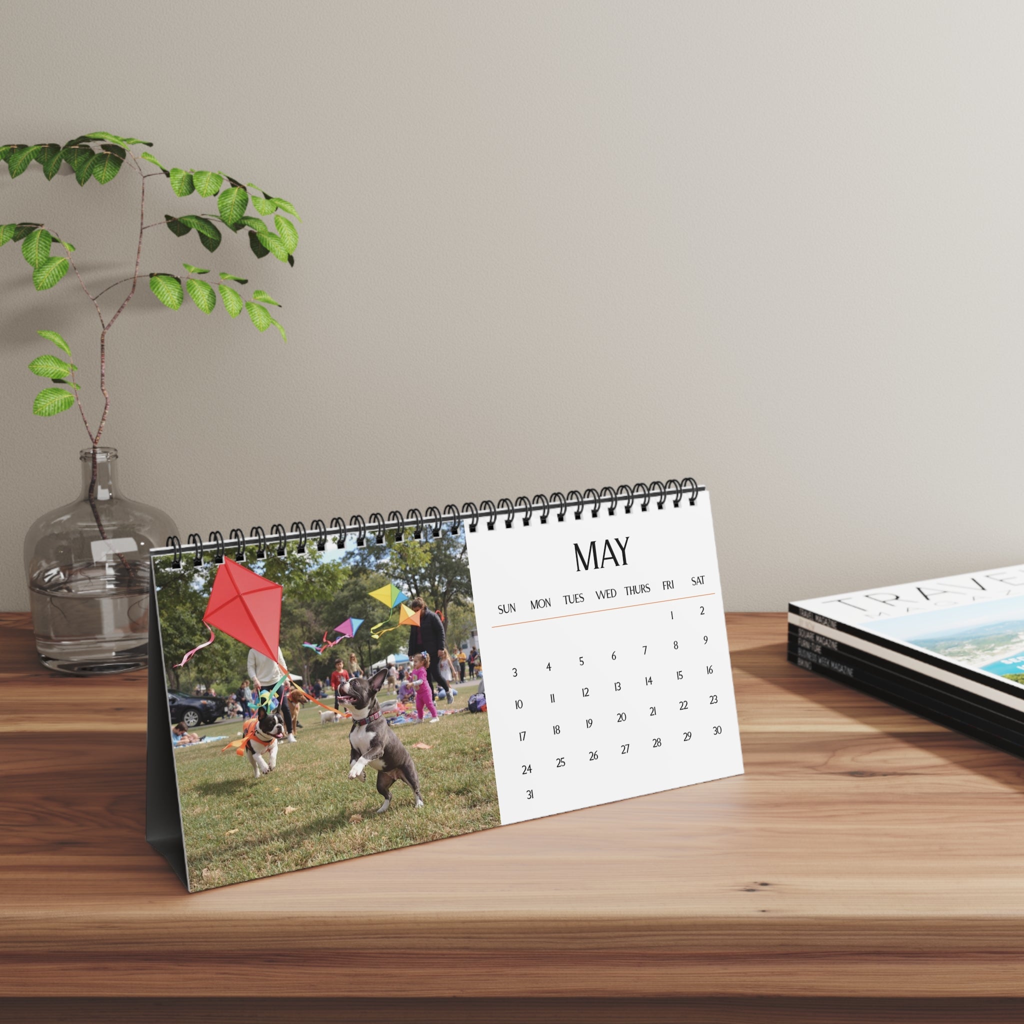 Darling Frenchie Puppy 2026 Desk Calendar Cute Puppy Desktop Calendar Dog Lover Gift Pet Desk Decor Cute Animal Desk Accessory Birthday Gift for Dog Mom