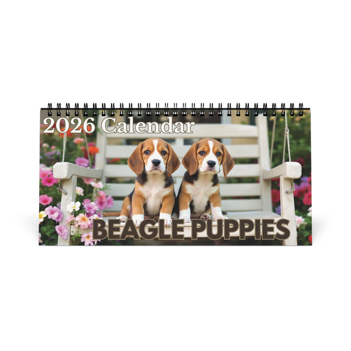 2026 Monthly Desktop Beagle Puppy Calendar Floppy Ears & Sweet Eyes Desktop Calendar Dog Lover Gift Beagle Mom Present Cute Pet Desk Accessory