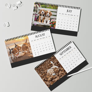 2026 Monthly Desktop Beagle Puppy Calendar Floppy Ears & Sweet Eyes Desktop Calendar Dog Lover Gift Beagle Mom Present Cute Pet Desk Accessory