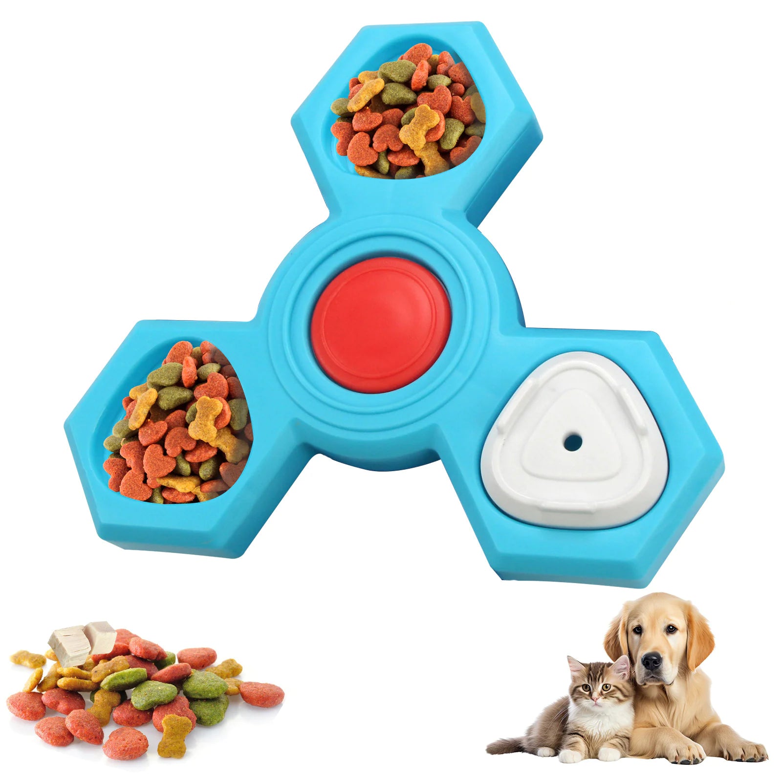 Interactive Dog Treat Geometric Puzzle Toy| Multilayer Dog Puzzle Feeder