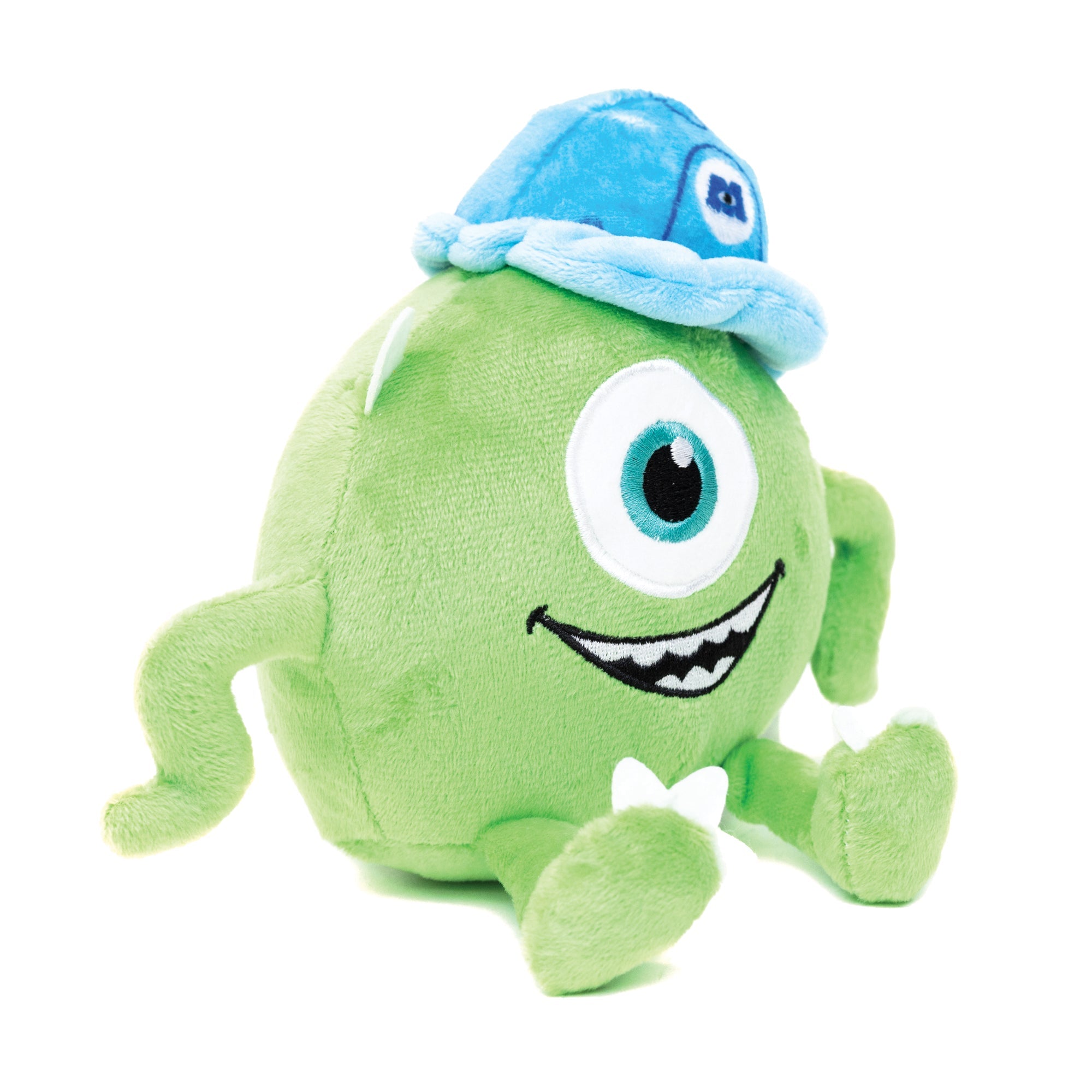 Dog Toy Squeaker Plush - Monsters, Inc. Mike Full Body Sitting Pose