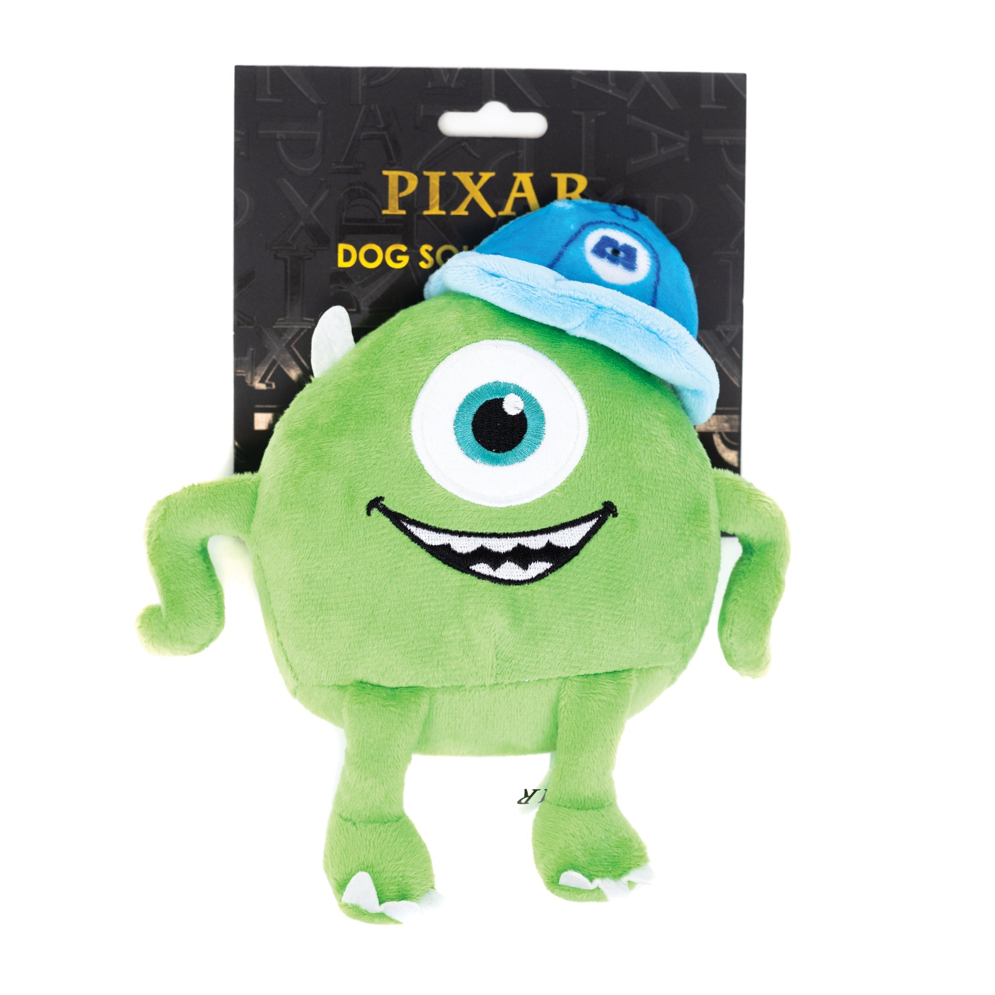 Dog Toy Squeaker Plush - Monsters, Inc. Mike Full Body Sitting Pose