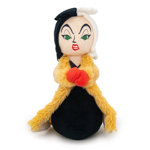 Cruella De Vil Squeaker Plush Dog Toy - One Hundred and One Dalmatians  Villain Cruella de Vil Full Body Standing Pose