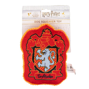 Harry Potter Gryffindor  Dog Toy Squeaker Plush - Harry Potter Gryffindor Lion Charm Crest Red