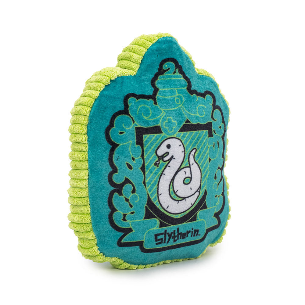 Dog Toy Squeaker Plush - Harry Potter Slytherin Snake Charm Crest Blues