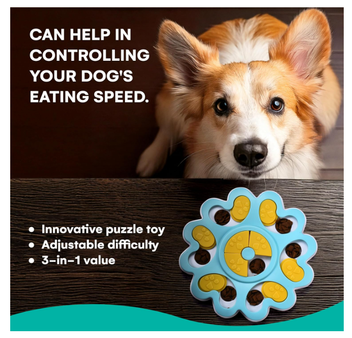 Flower Dog Puzzle Toys for Smart Dogs| Treat Dispensing Mental Stimulation Toys Dog/Cat Puzzle Feeder Dog Enrichment Toys Interactive Dog Toys for Boredom (Flower)