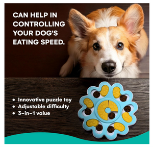 Flower Dog Puzzle Toys for Smart Dogs| Treat Dispensing Mental Stimulation Toys Dog/Cat Puzzle Feeder Dog Enrichment Toys Interactive Dog Toys for Boredom (Flower)
