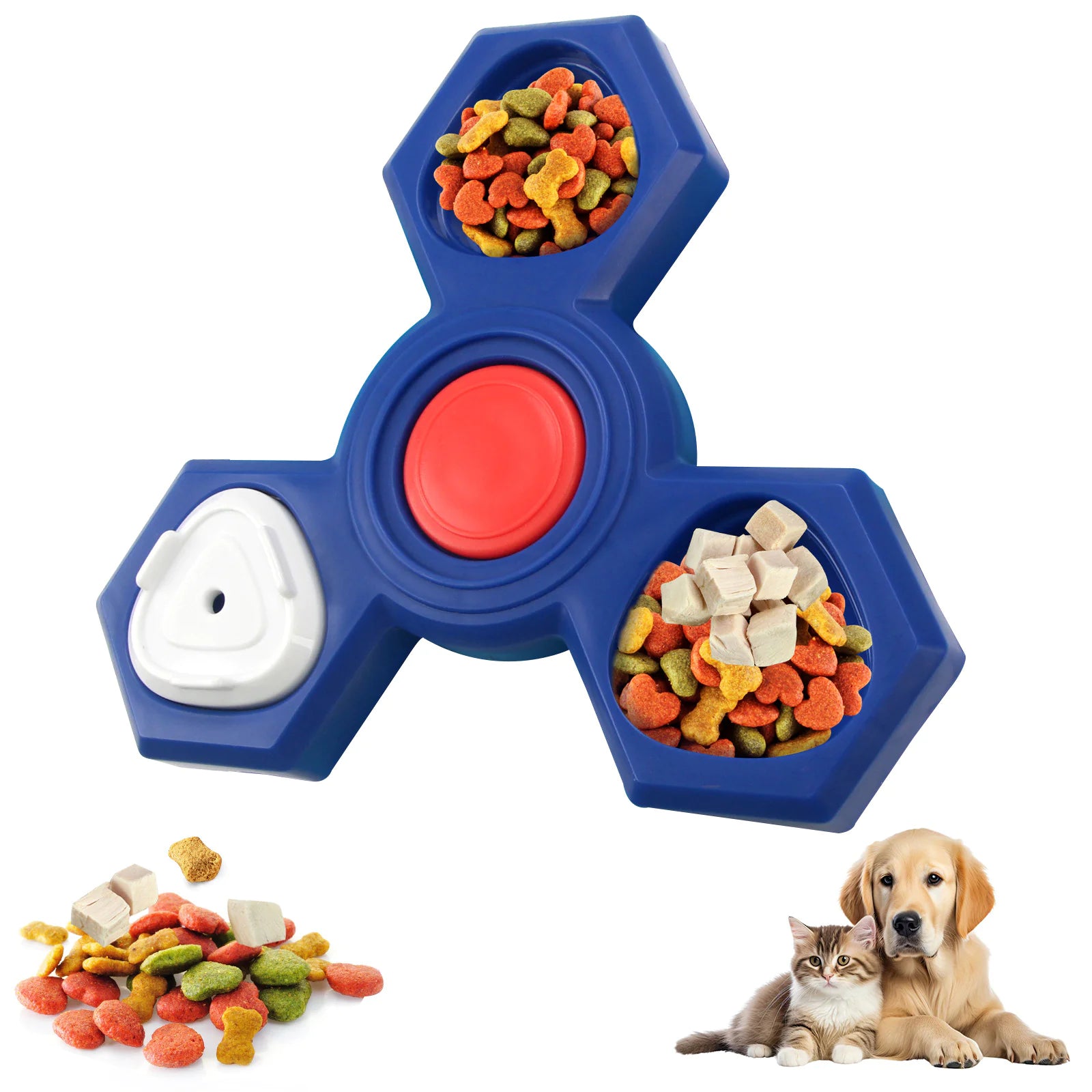 Interactive Dog Treat Geometric Puzzle Toy| Multilayer Dog Puzzle Feeder