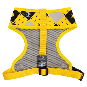 Harry Potter Dog Harness - Hufflepuff Checker Yellow/Black