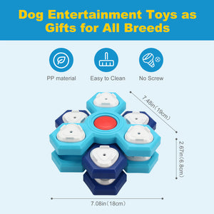 Interactive Dog Treat Geometric Puzzle Toy| Multilayer Dog Puzzle Feeder