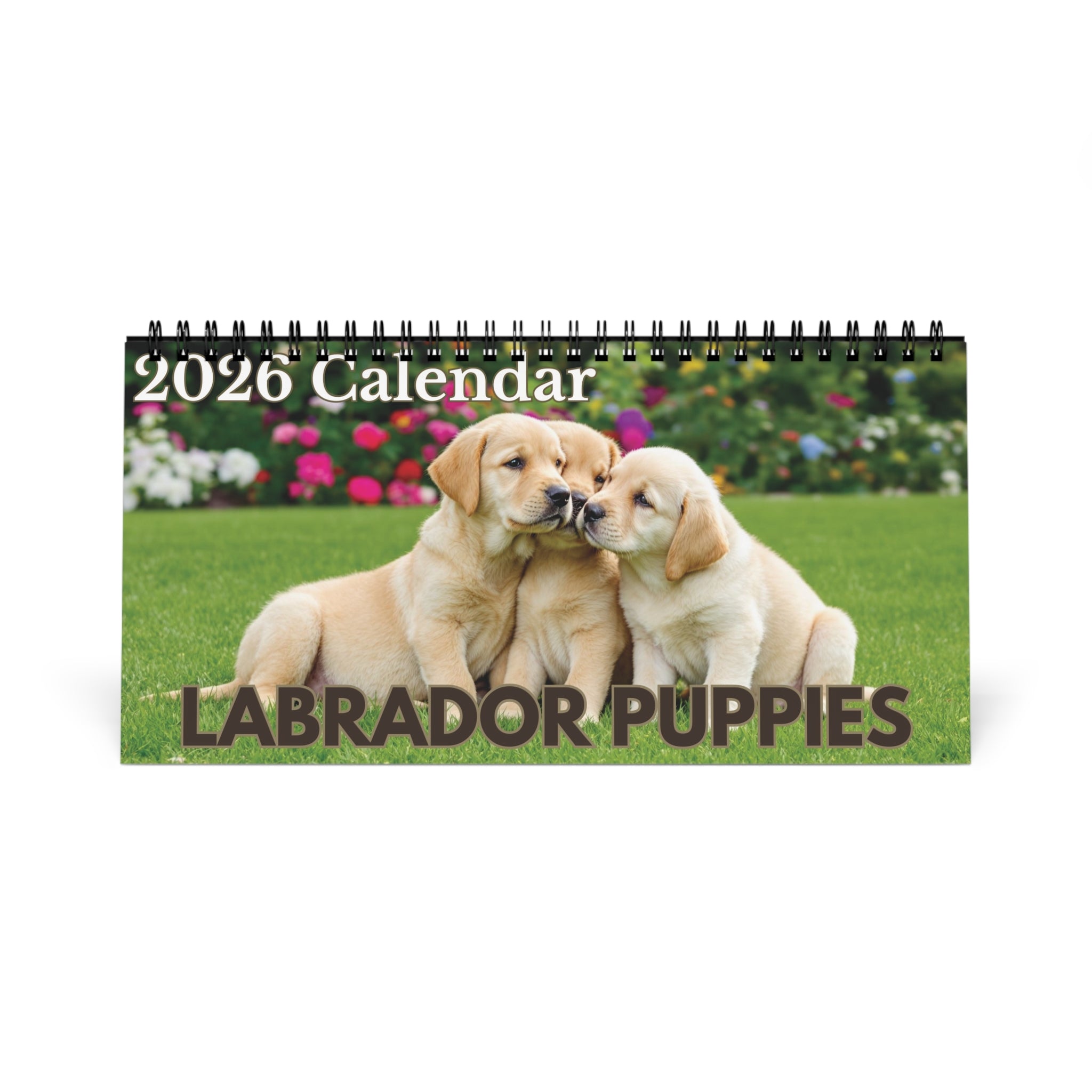 2026 Labrador Puppy Desk Calendar Cute Puppy Desktop Calendar Dog Lover Gift Pet Desk Decor Cute Animal Desk Accessory Birthday Gift for Dog Mom