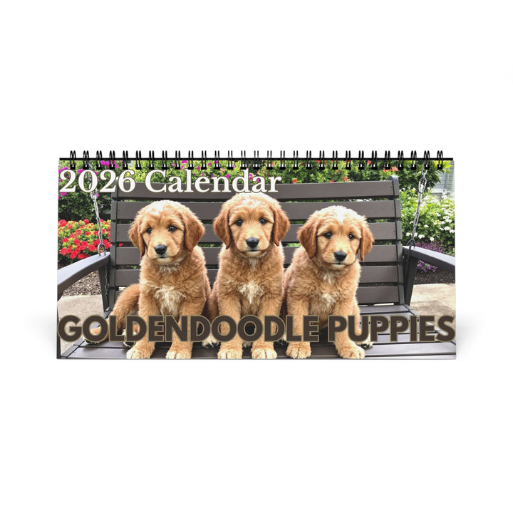 Goldendoodle Puppy Calendar 2026 Desk Calendar Cute Dog Gift Goldendoodle Lover Doodle Dog Calendar Puppy Desk Decor