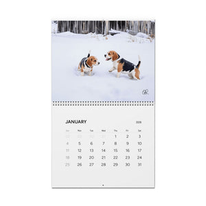 Beagle Puppy Wall Calendar 2026 | Cute Dog Photography Monthly Calendar