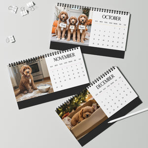 Goldendoodle Puppy Calendar 2026 Desk Calendar Cute Dog Gift Goldendoodle Lover Doodle Dog Calendar Puppy Desk Decor