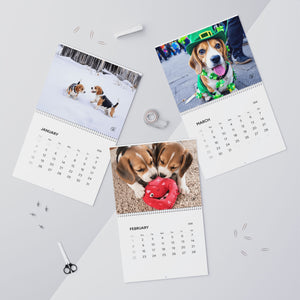 Beagle Puppy Wall Calendar 2026 | Cute Dog Photography Monthly Calendar