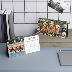 Goldendoodle Puppy Calendar 2026 Desk Calendar Cute Dog Gift Goldendoodle Lover Doodle Dog Calendar Puppy Desk Decor