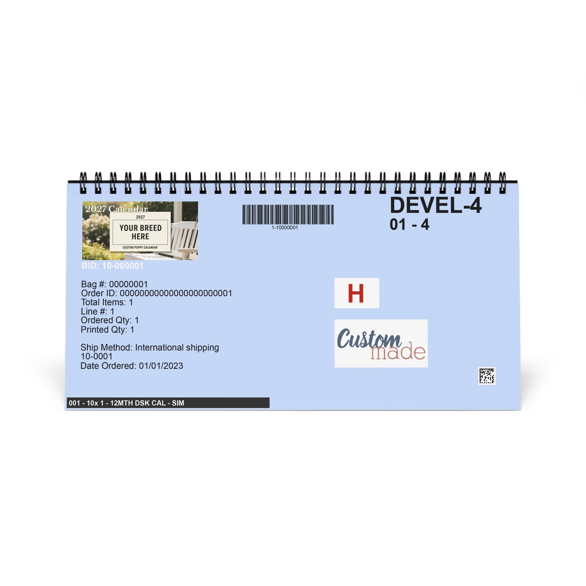 Custom Puppy Desktop Calendar Pick Your Dog Breed & Start Month Cute Desk Calendar Gift for Dog Lovers Birthday Gift Funny