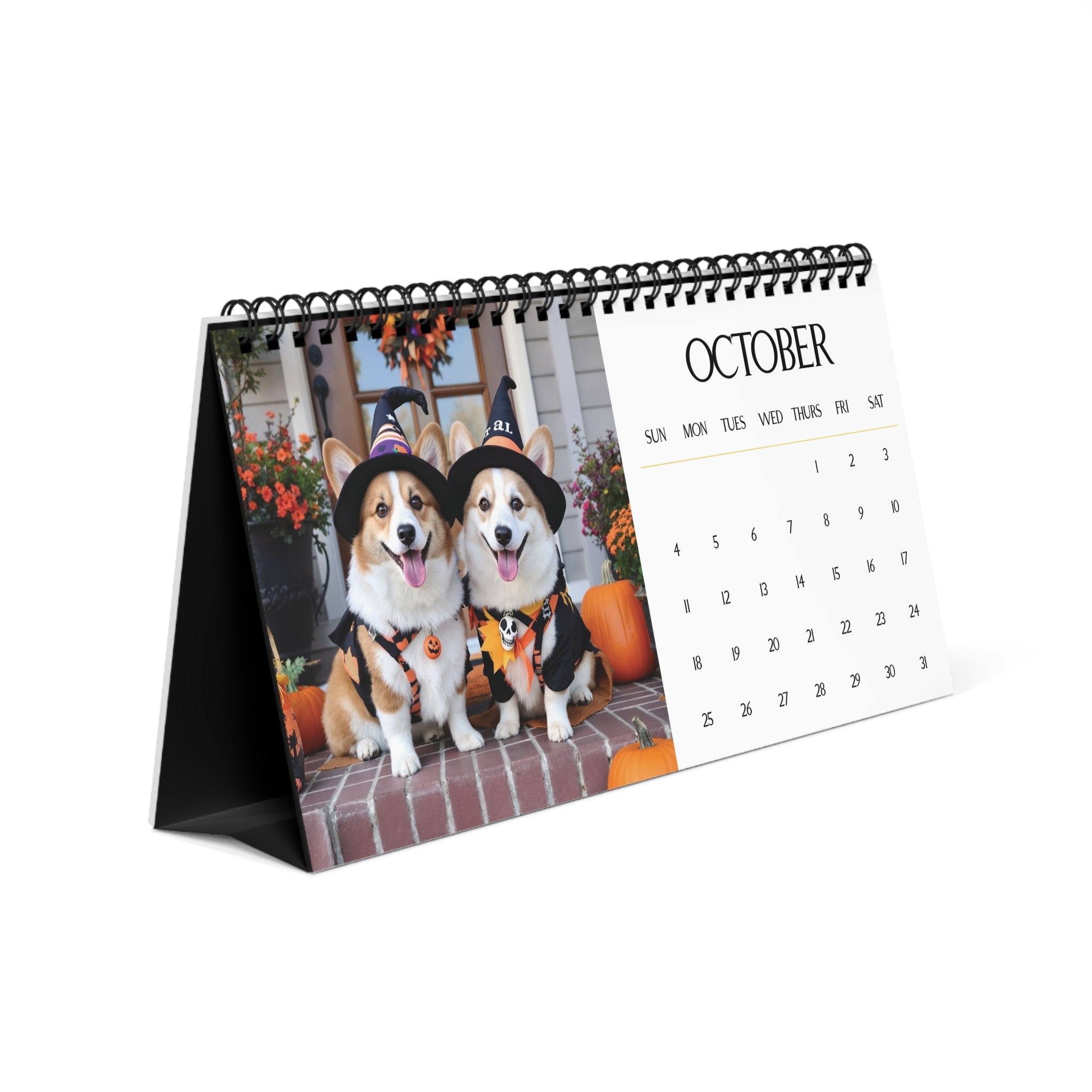 Custom Puppy Desktop Calendar Pick Your Dog Breed & Start Month Cute Desk Calendar Gift for Dog Lovers Birthday Gift Funny
