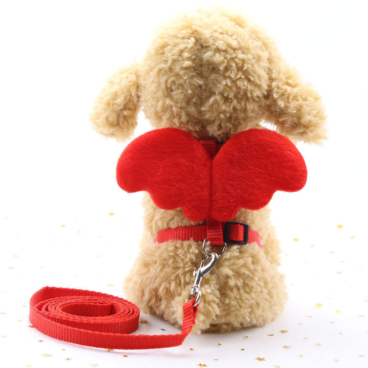 Heavenly Angel Wing Dog Harness and Leash Set |Panda, Bunny, and Chicken Optional