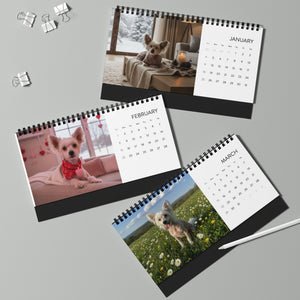 Bare Beauty Chinese Crested Calendar 2026 Hairless Dog Desk Calendar Dog Lover Gift Desktop Calendar Dog Mom Gift Stocking Stuffer