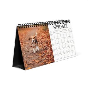Beagle Desk Calendar Office Decor Dog Lover Gift Idea Secret Santa Present 2027 Monthly Planner Puppy Photography Cute Beagle Tent Calendar