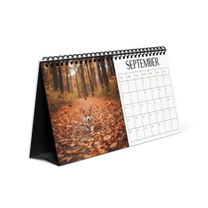 Custom Desk Calendar Office Decor Dog Lover Gift Idea Secret Santa Present 2027 Monthly Planner Puppy Photography Cute Corgi Tent Calendar