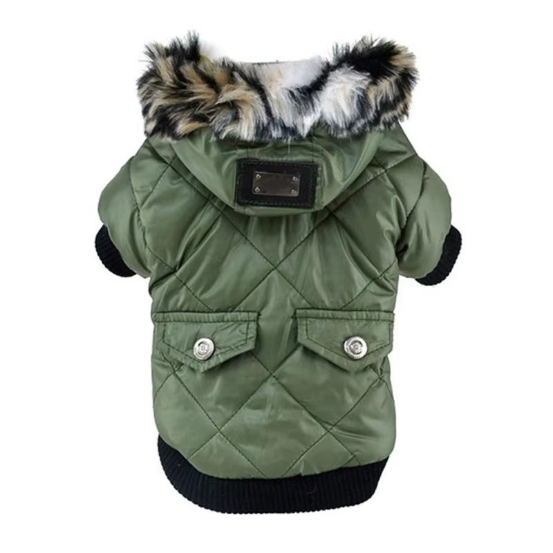 Winter Dog Clothes Warm Thicken Coat Jacket for Puppy Pet Fur Hoodie for Small Medium Dogs Chihuahua French Bulldog Clothing