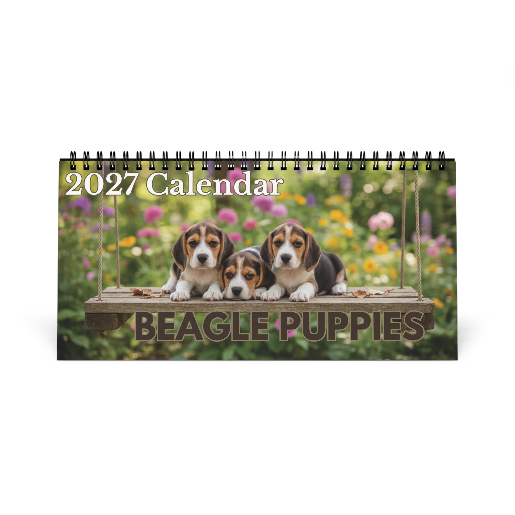 Beagle Desk Calendar Office Decor Dog Lover Gift Idea Secret Santa Present 2027 Monthly Planner Puppy Photography Cute Beagle Tent Calendar