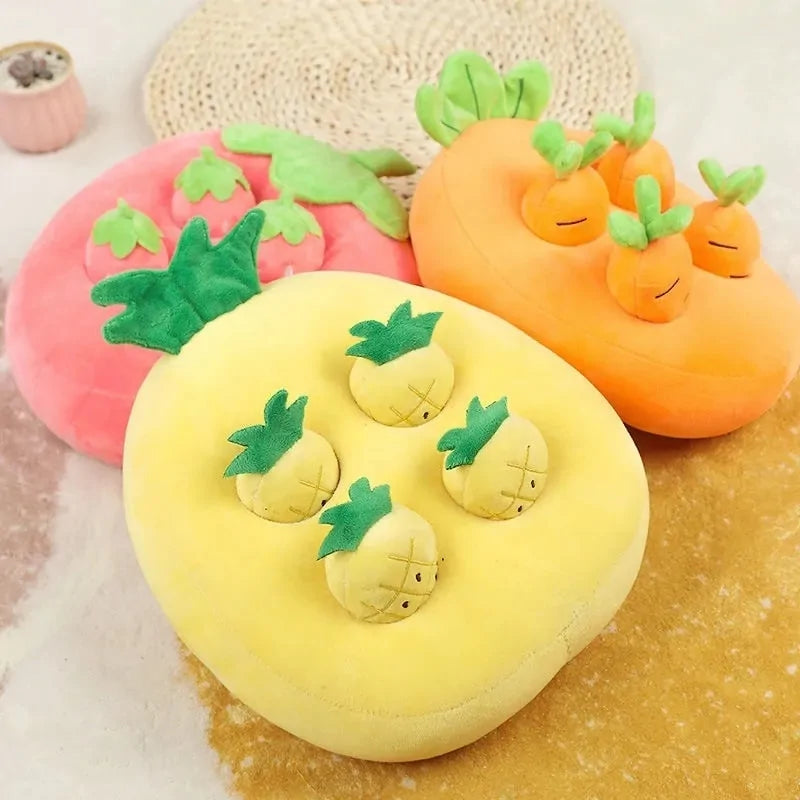 Snuffle & Forage Fun - Garden Fresh Puzzle Toys! 🥕🍎🥦 Choose Your Pup's Favorite "Harvest" - Available in Multiple Fruit &amp; Vegetable Variants!