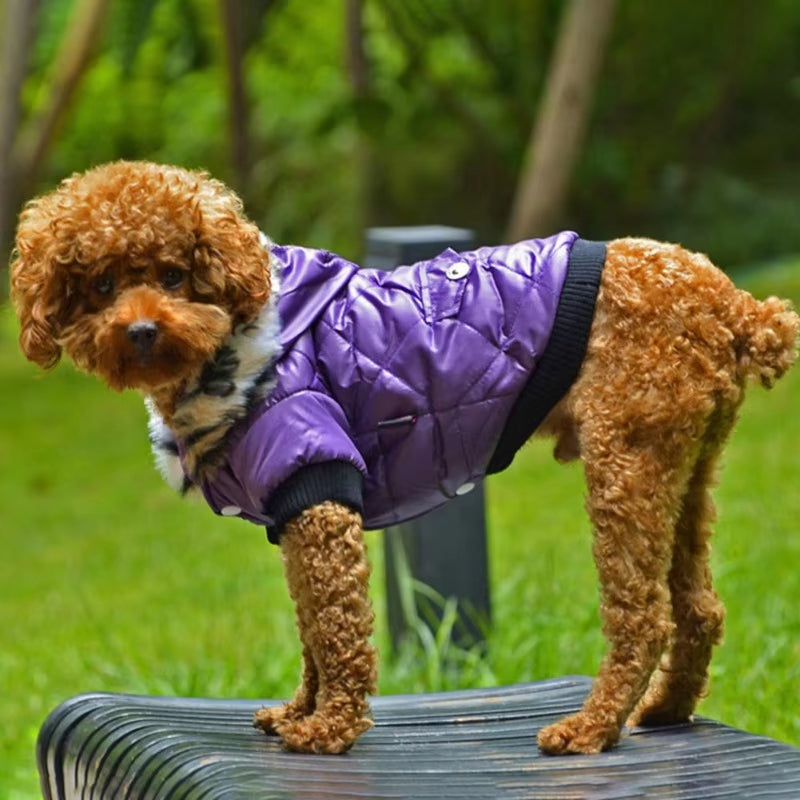 Winter Dog Clothes Warm Thicken Coat Jacket for Puppy Pet Fur Hoodie for Small Medium Dogs Chihuahua French Bulldog Clothing