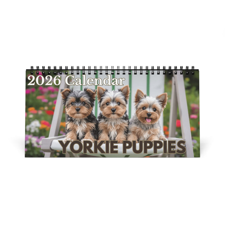 Cute Yorkie Puppy 2026 Desk Calendar Cute Puppy Desktop Calendar Dog Lover Gift Pet Desk Decor Cute Animal Desk Accessory Birthday Gift for Dog Mom