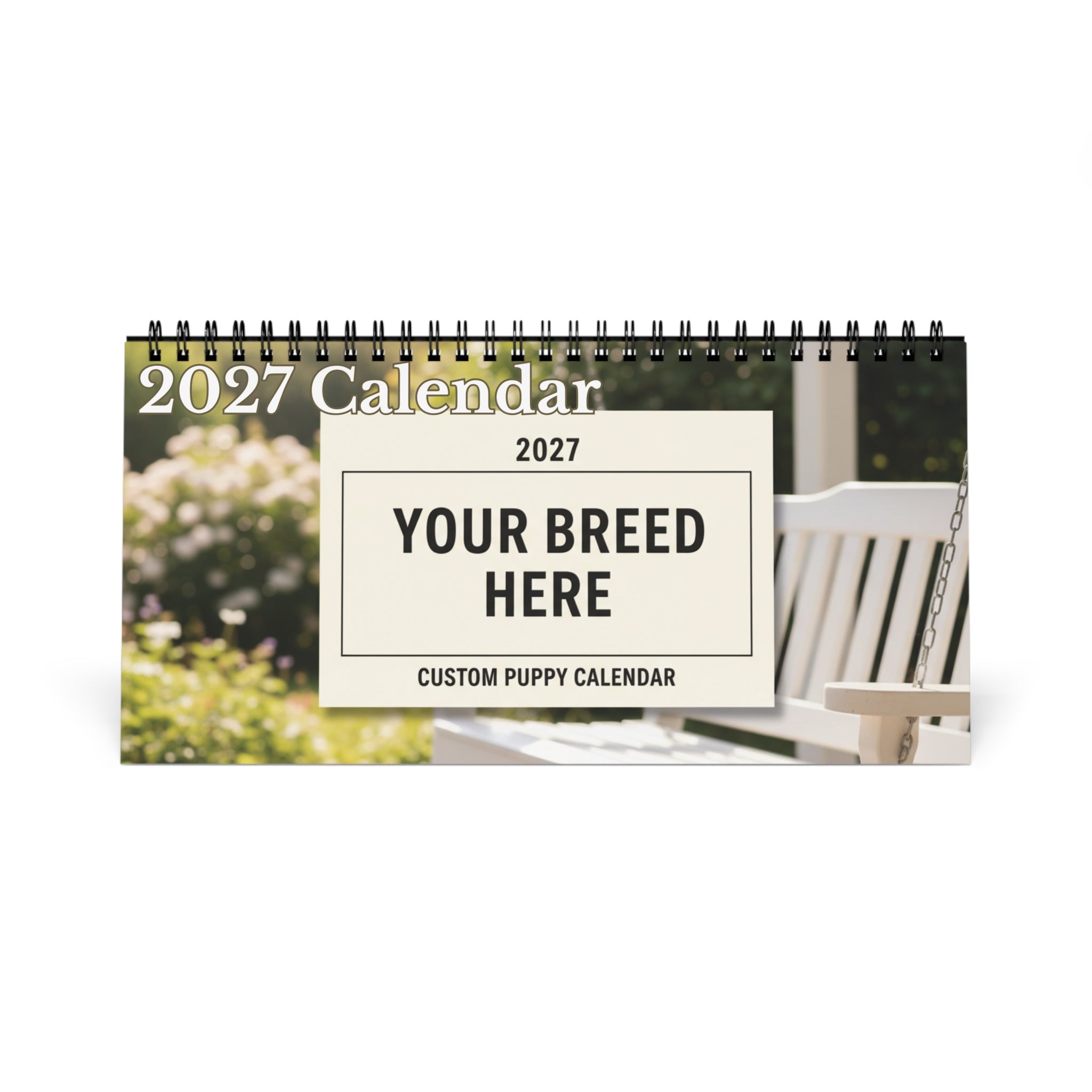 Custom Puppy Desktop Calendar Pick Your Dog Breed & Start Month Cute Desk Calendar Gift for Dog Lovers Birthday Gift Funny