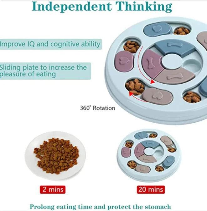 Dog Puzzle Interactive Feeding Bowls | Slow Feeder Bowl