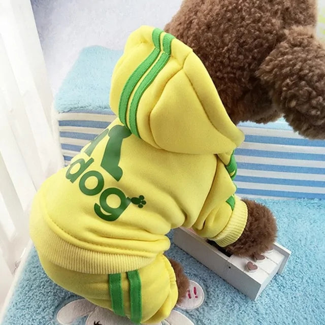 Dog Jumpsuit Costume | Adidog Sweatshirt for Dogs | Dog Sweats |Workout Wear for Dogs