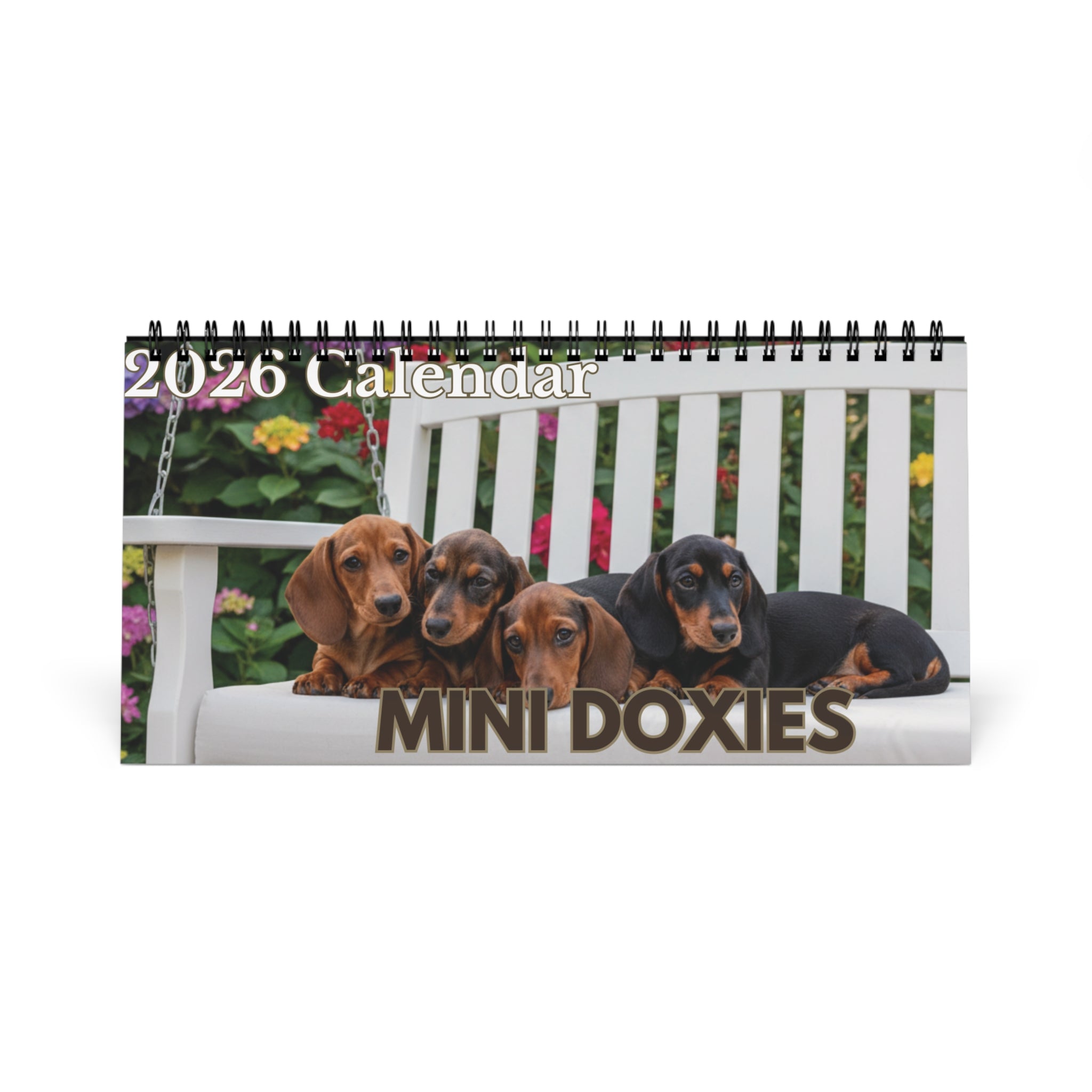 2026 Dachshund Puppy Desk Calendar Cute Puppy Desktop Doxie Puppy Calendar Dog Lover Gift Pet Desk Decor Cute Animal Desk Accessory Birthday Gift for Dog Mom