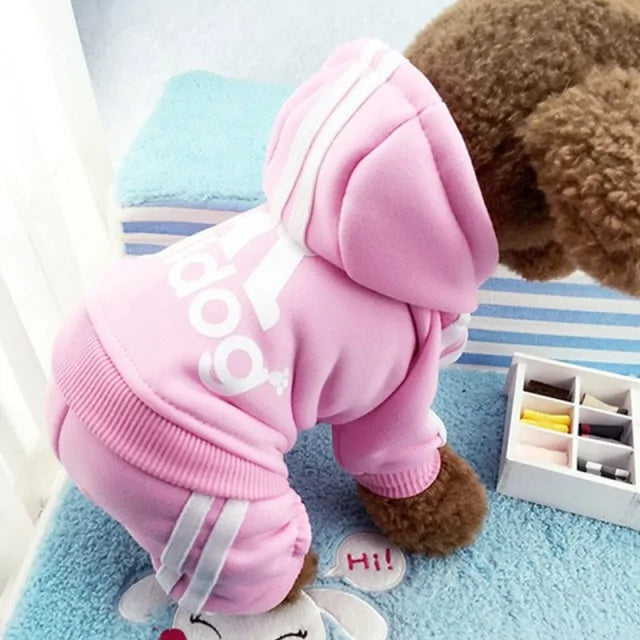 Dog Jumpsuit Costume | Adidog Sweatshirt for Dogs | Dog Sweats |Workout Wear for Dogs