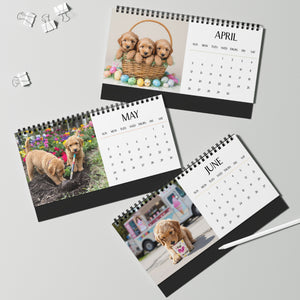 Goldendoodle Puppy Calendar 2026 Desk Calendar Cute Dog Gift Goldendoodle Lover Doodle Dog Calendar Puppy Desk Decor