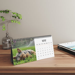 Cute Yorkie Puppy 2026 Desk Calendar Cute Puppy Desktop Calendar Dog Lover Gift Pet Desk Decor Cute Animal Desk Accessory Birthday Gift for Dog Mom