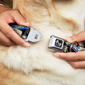 Dog Bone Seatbelt Buckle Collar - Cali License Plates Stacked