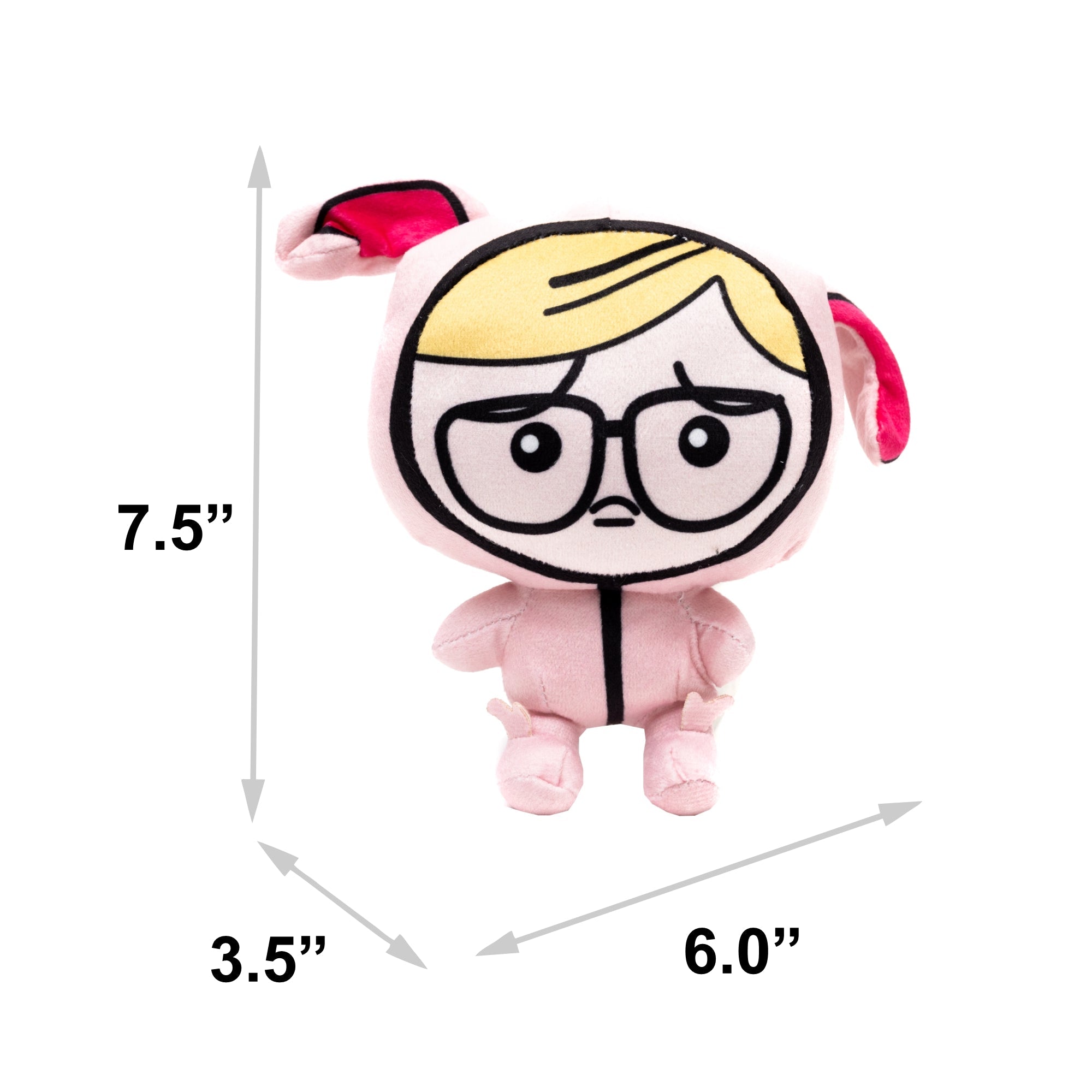 A Christmas Story Ralphie Pink Bunny Pajama Dog Toy Squeaker Plush - A Christmas Story Ralphie Pink Bunny Pajama Pose