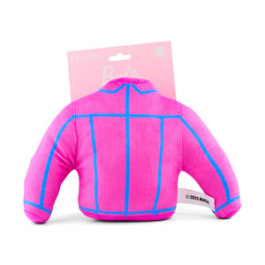 Dog Toy Squeaker Plush - Barbie Jacket Replica Pink/Blue