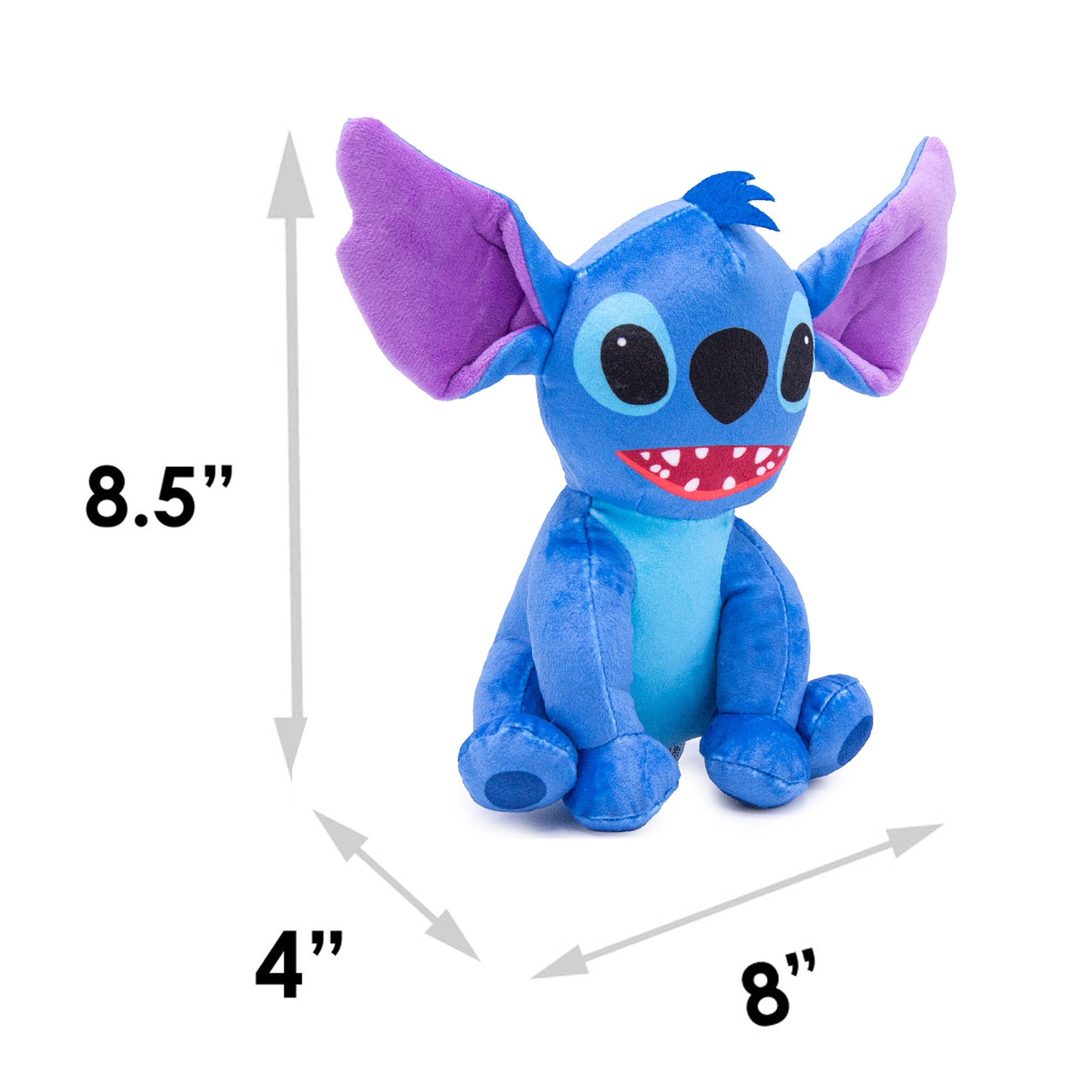 Disney Stitch Squeaker Plush - Lilo and Stitch Stitch Full Body Sitting Pose | Dog Toy