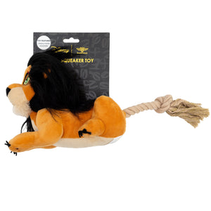 Lion King's Scar Squeaker Plush Dog Toy - Disney The Lion King Scar Full Body Pose with Rope Tail