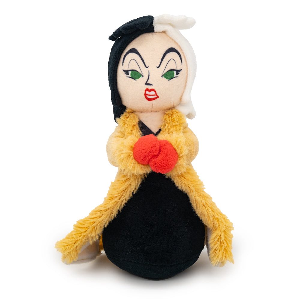 Cruella De Vil Squeaker Plush Dog Toy - One Hundred and One Dalmatians  Villain Cruella de Vil Full Body Standing Pose