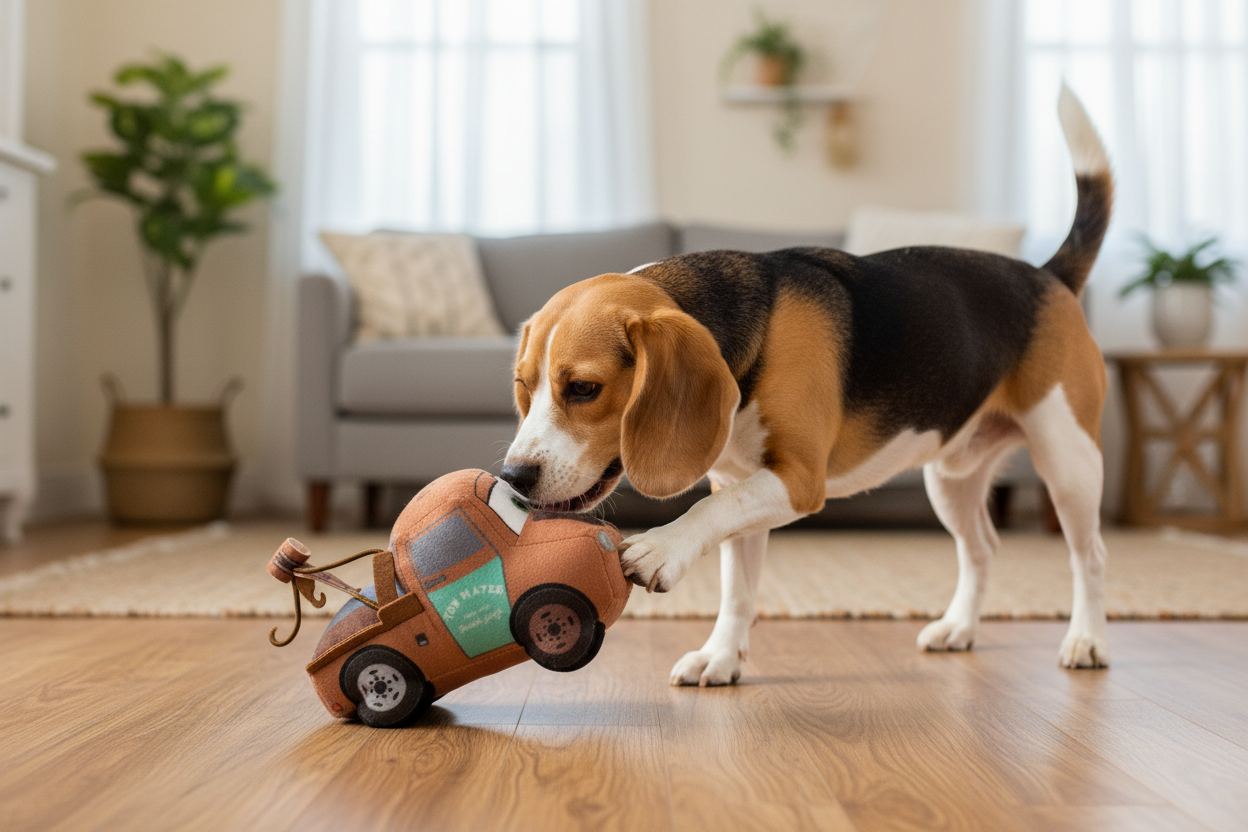 Dog Toy Squeaker Plush - Pixar Car Sir Tow Mater KG Tow Truck Replica