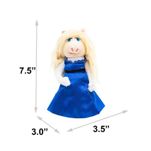Muppets Miss Piggy Squeaker Plush - The Muppets Miss Piggy Blue Gown Full Body Pose
