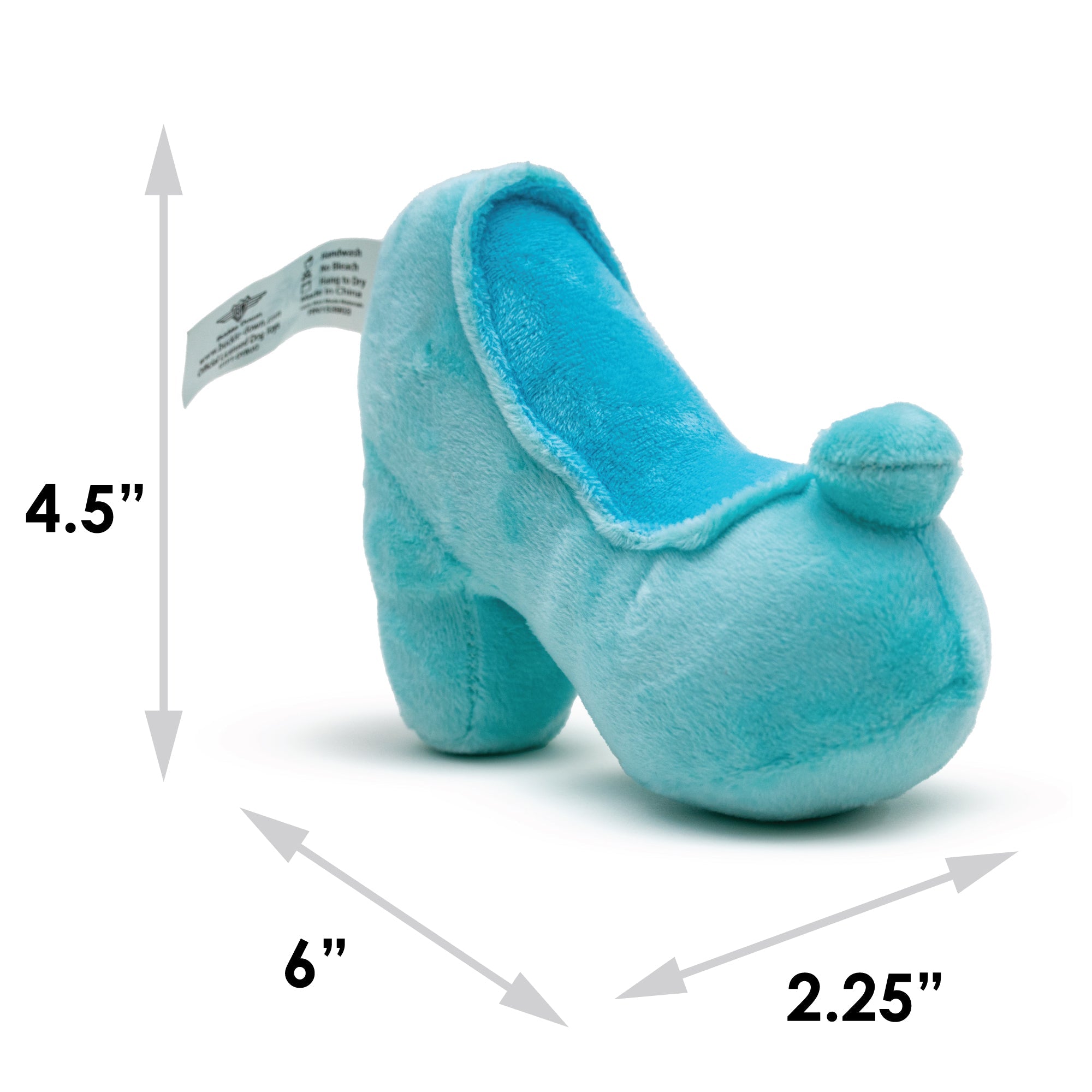 Cinderella Glass Slipper Squeaker Dog Toy - Disney Licensed Plush Toy