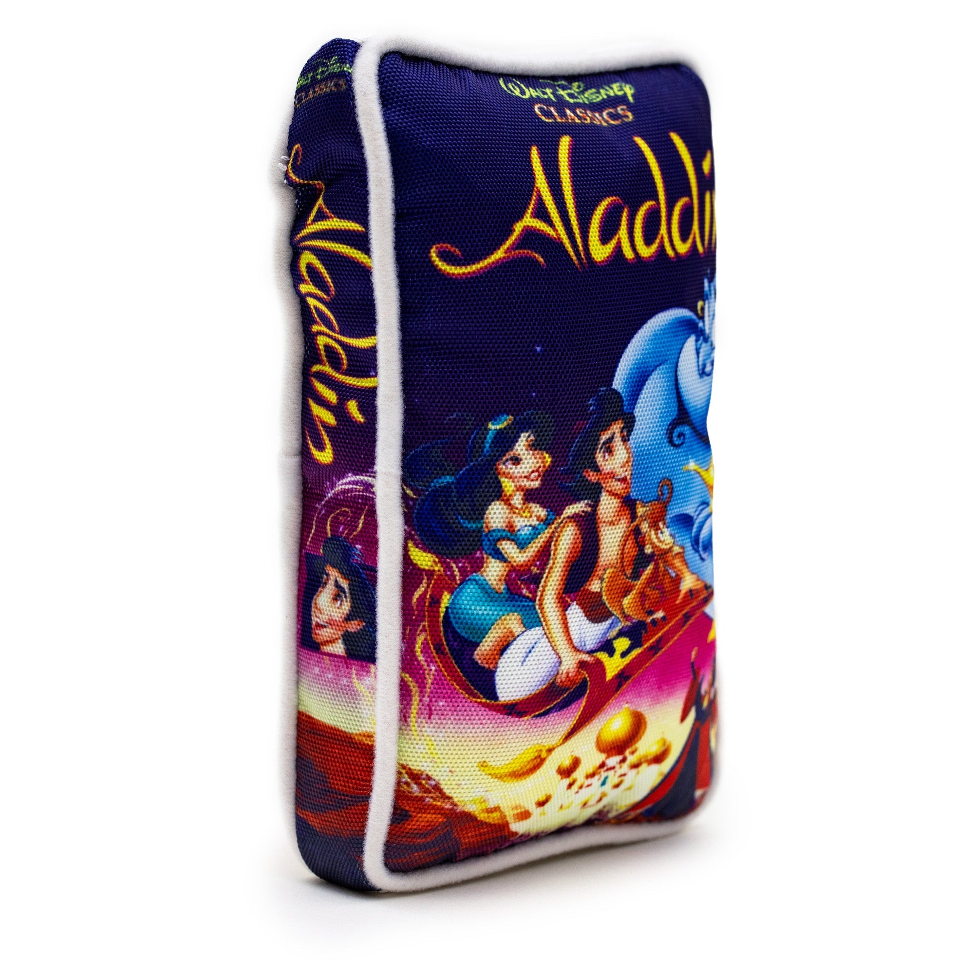 Disney's Aladdin VHS Squeaker Plush Dog Toy - Disney Aladdin VHS Tape Replica