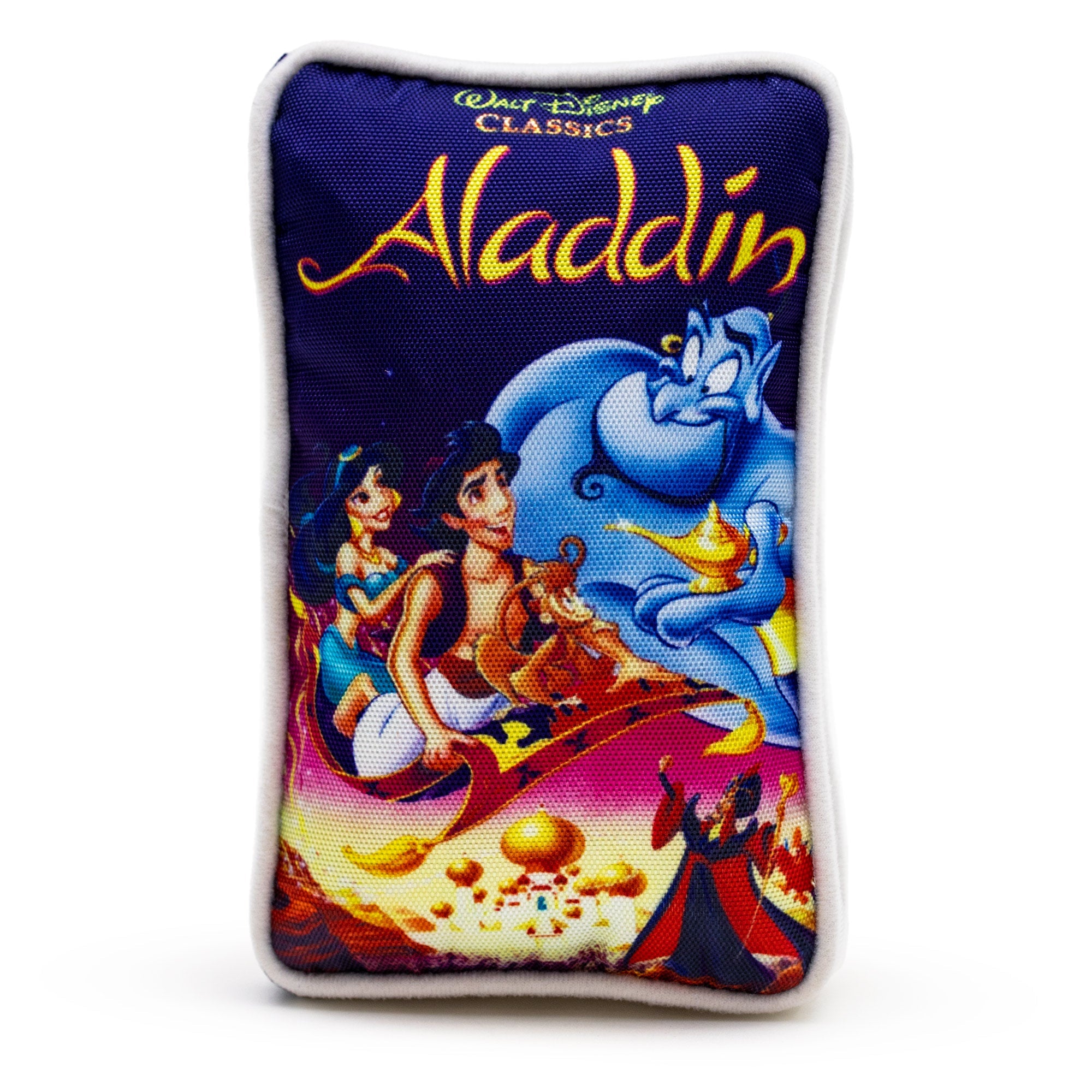 Disney's Aladdin VHS Squeaker Plush Dog Toy - Disney Aladdin VHS Tape Replica